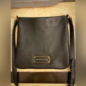 Marc by Marc Jacobs Black Leather Bag with Gold Accents